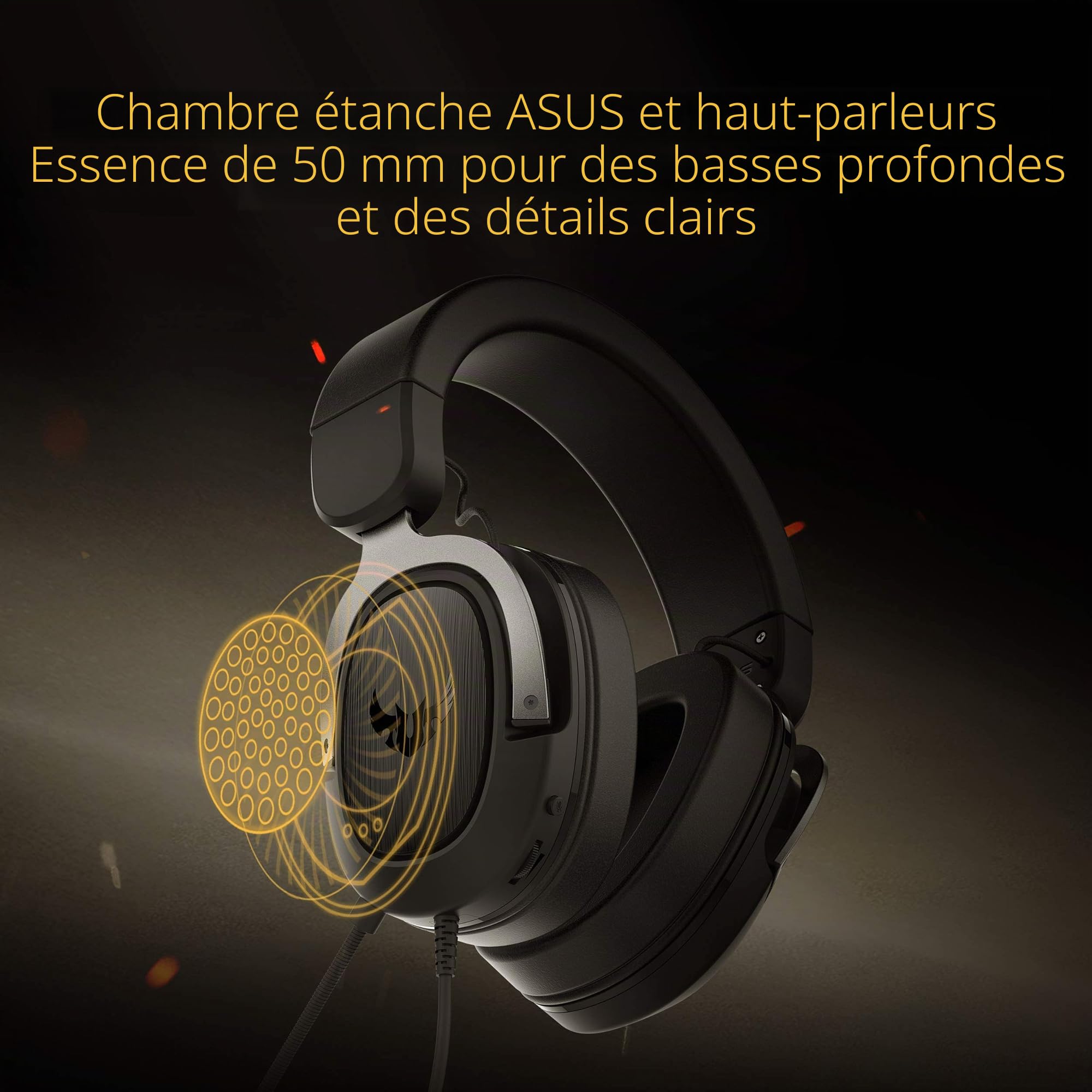 ASUS TUF Gaming H3 Gun Metal Gaming Headset with Virtual 7.1 Surround, Tough Stainless-Steel Headband and Fast Cooling Ear Cushions for PC, PS4, Xbox One and Nintendo Switch