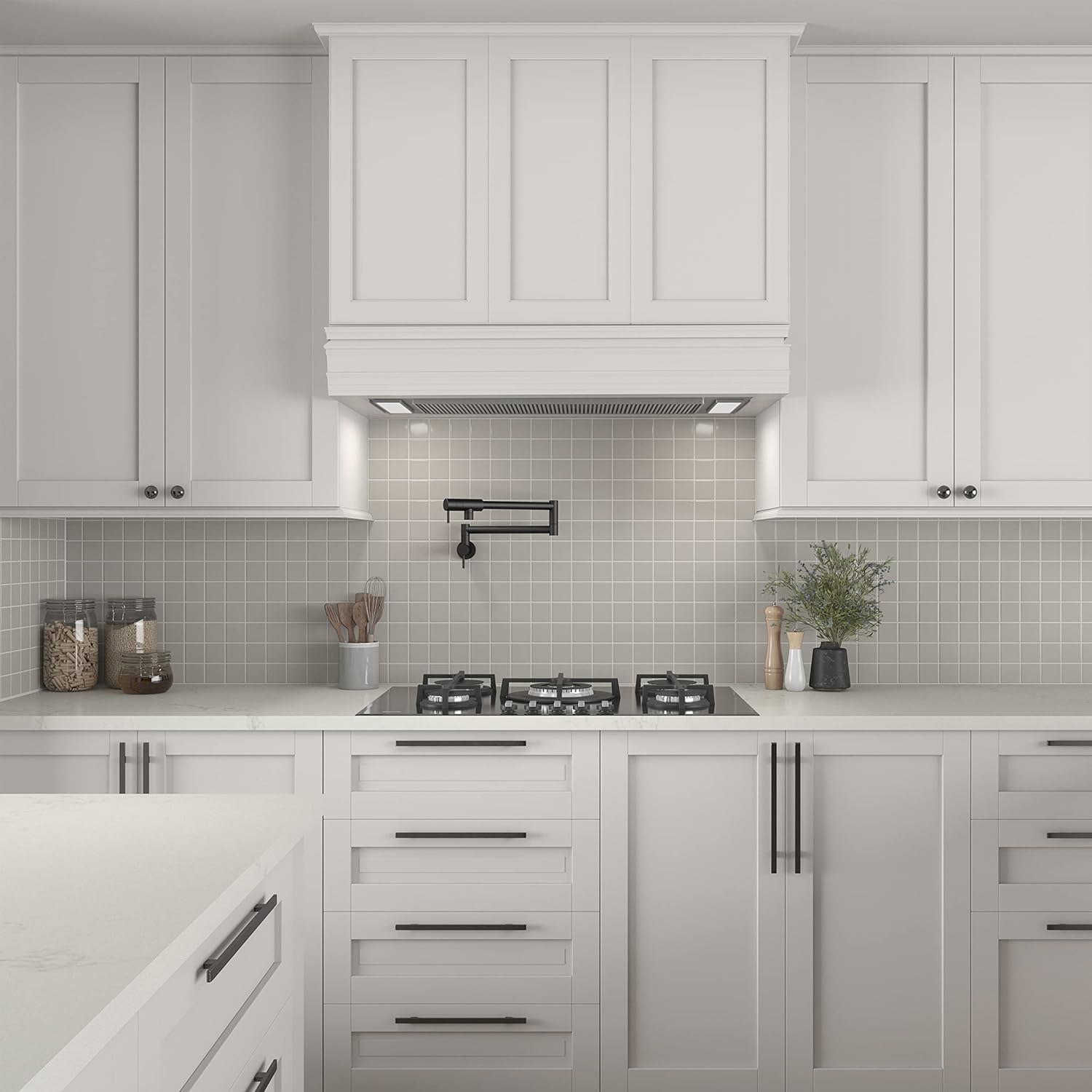 2" x 2" Straight Joint Ceramic Wall and Floor Tile in Desert Gray (12 PC Per Carton) (24 SQFT Per Carton)