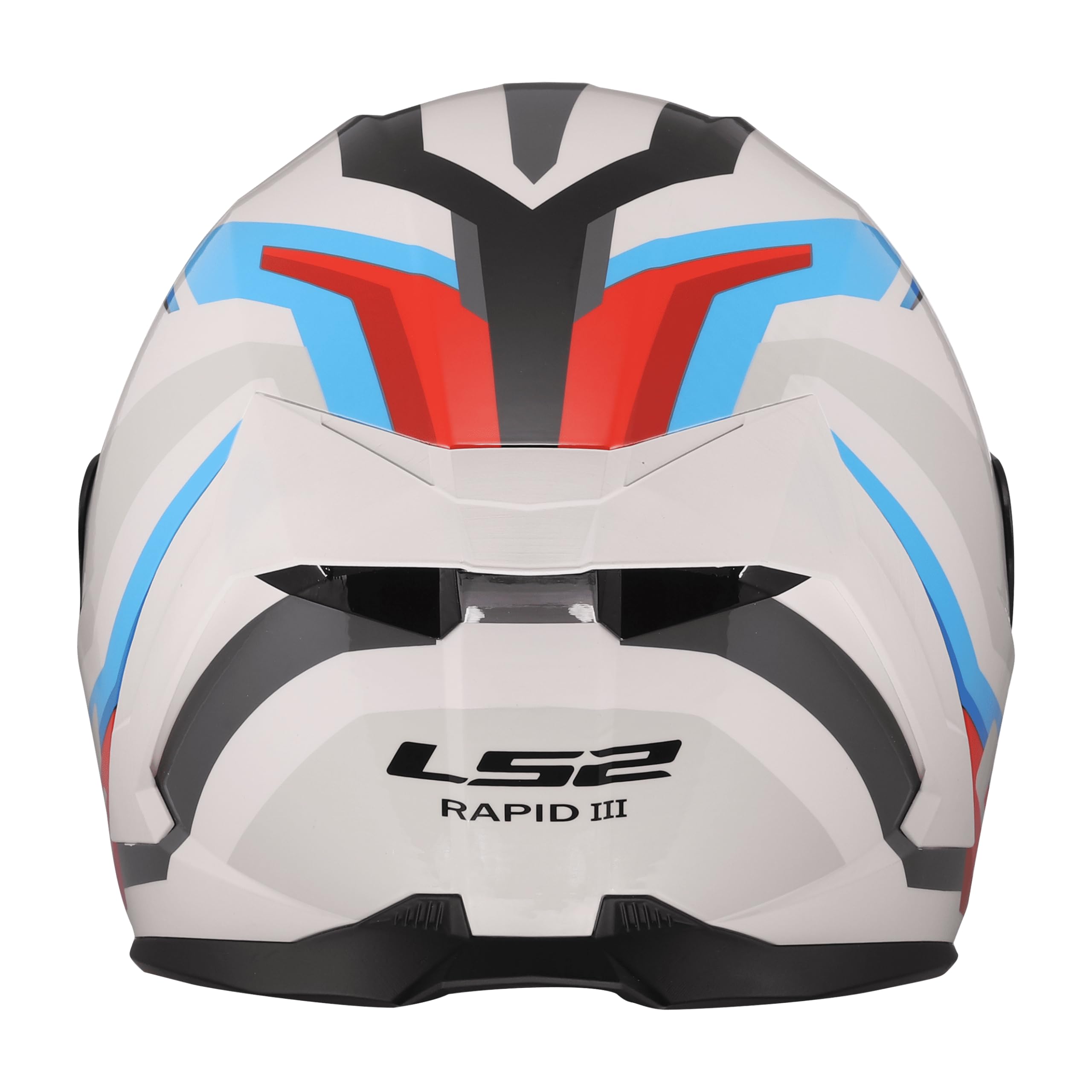 LS2, Casco Moto Integrale RAPID III HYPER White Blue Red, S