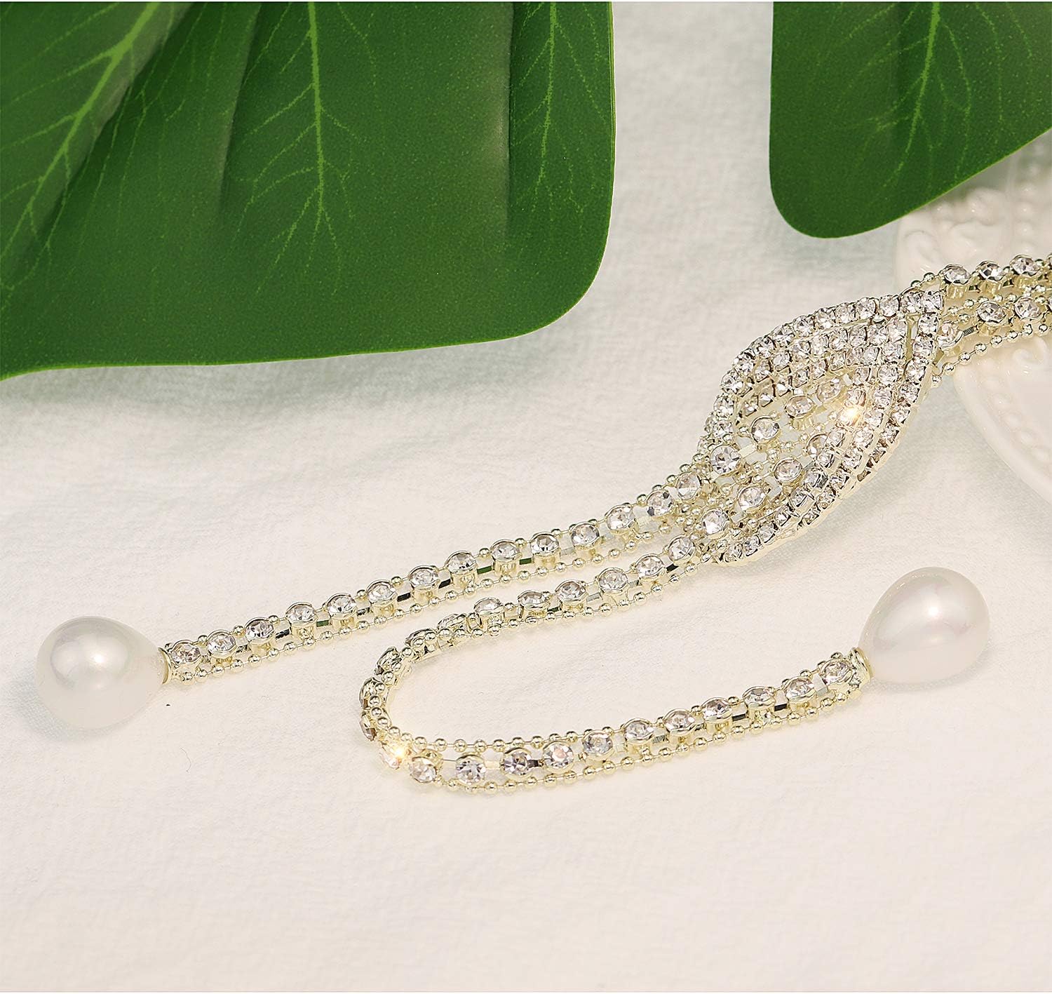 Suyi Trendy Crystal Long Necklace All-Match Style Shining Clothing Sweater Chain