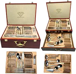 Faqueiro Inox 84 Peças De Luxo Com Maleta