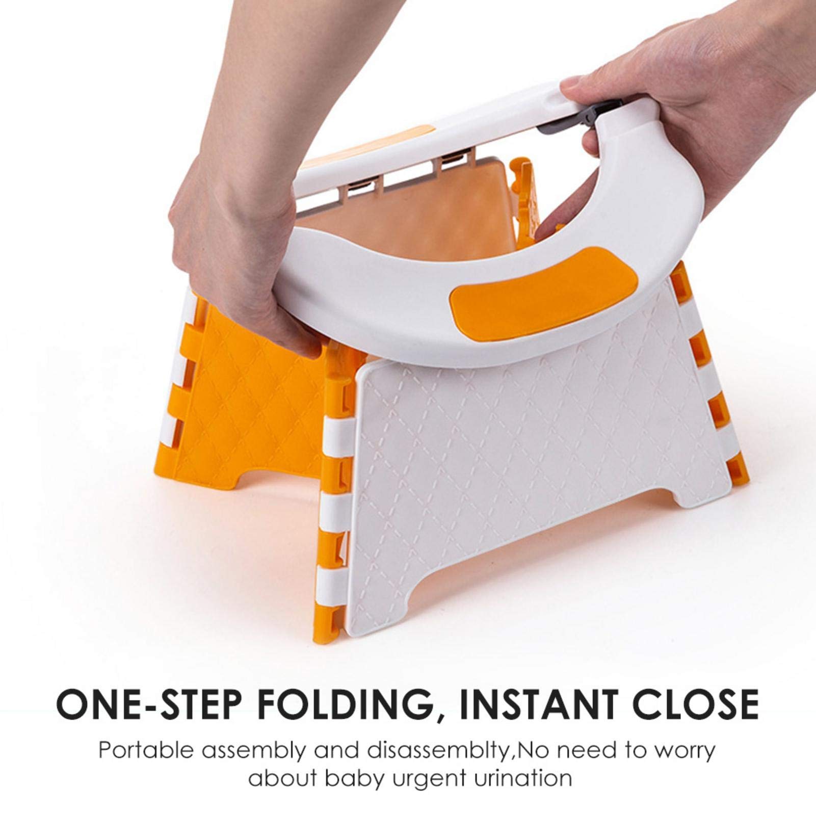 zaizai Taburete De Inodoro Plegable Portátil para Automóvil, Orinal De Viaje para Adultos, Niños, Inodoro De Emergencia Móvil, Asiento De Inodoro, Inodoro Portátil para Automóvil,Inodoro De Camping