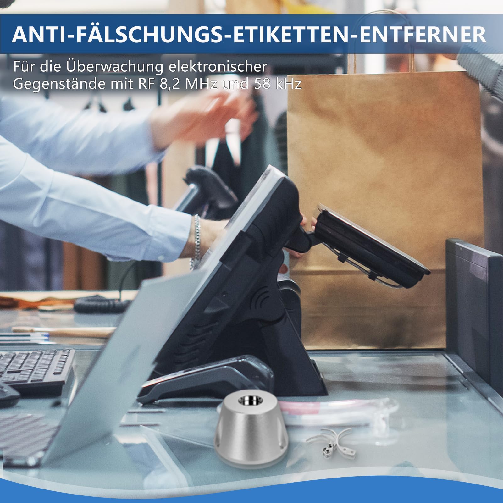 Magnetlöser für Sicherungsetiketten,Diebstahlsicherung Magnet Etiketten Entferner Kleidung EAS Systeme Magnetentferner mit Befestigungslöchern (QL+gz)