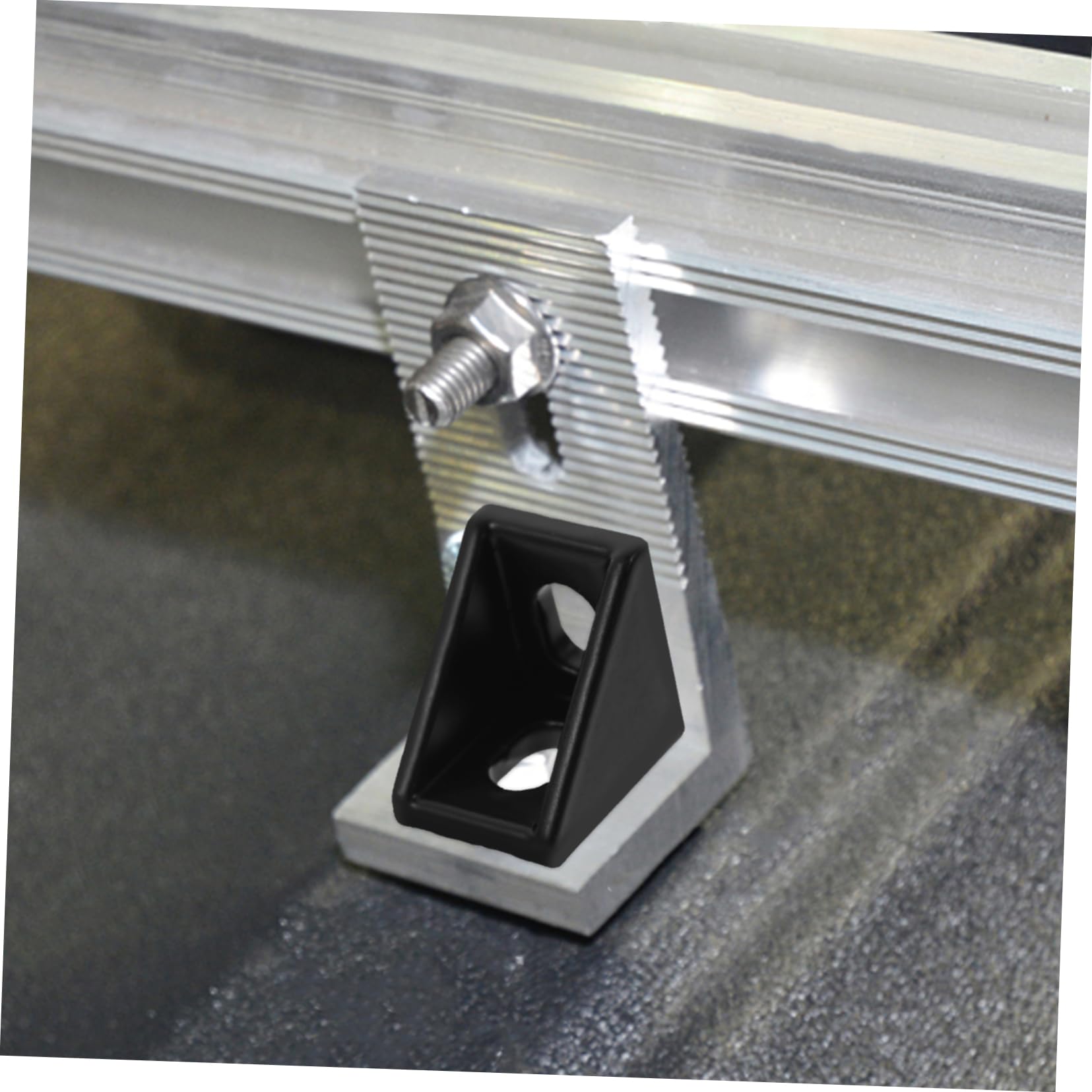 Cabilock 4 Sätze Winkelhalterung Aus Aluminiumprofil Aluprofil Verbinder Aluminiumprofilverbinder 90-grad-klammer Eckstreben Aus Aluminium-strangpressprofilen Eckklammern Black 20 Stück * 4