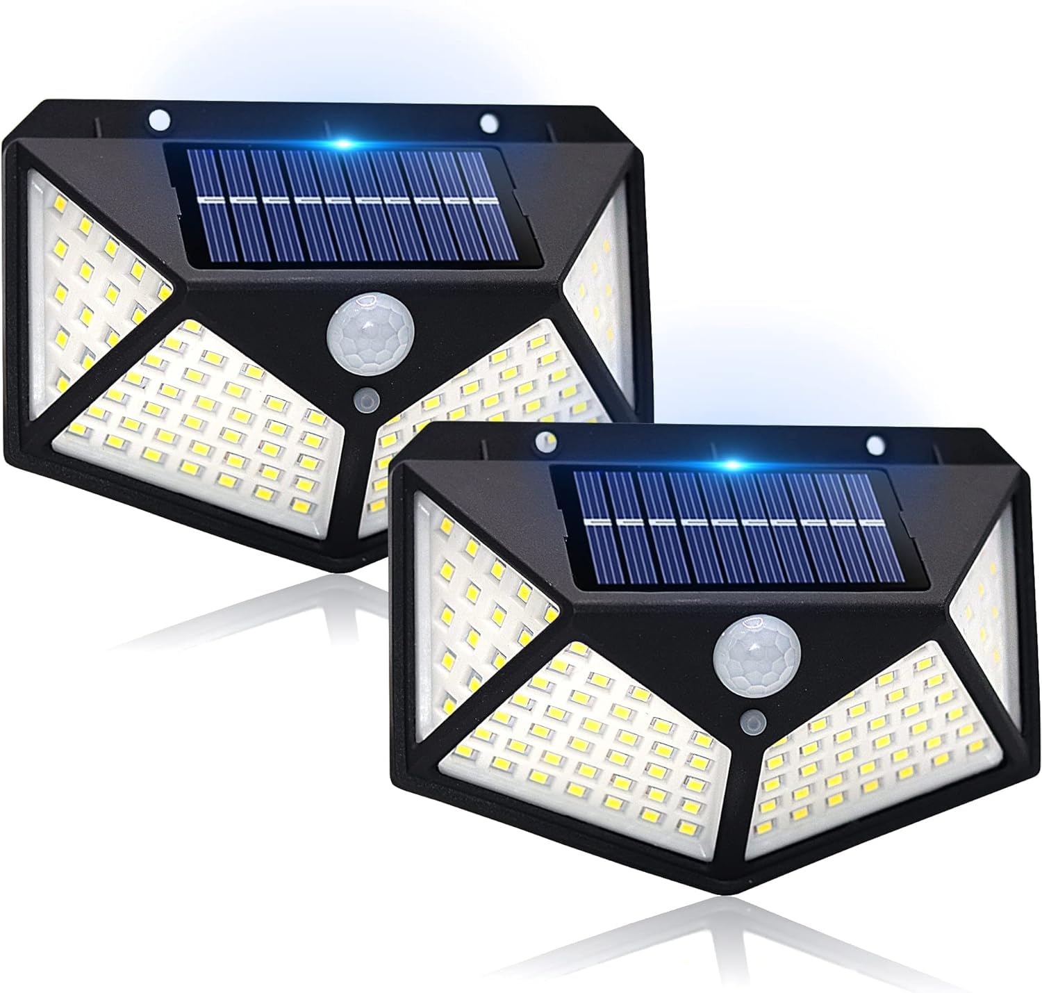 kh Solar Wall Light 100 LED Night Lamp Motion Sensor for Home Outdoor Garden Porch Dusk to Dawn Lighting and Yard Fence Decoration Waterproof Safety Light for Outdoor (Pack of 2) (B0D5BD44YN) Amazon Price History, Amazon Price Tracker