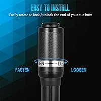 Vista 5 de Extensión de taco de piscina de 11.8 pulgadas, 9 bolas, extensión de extremo extremo para taco de billar, accesorios para tacos de piscina