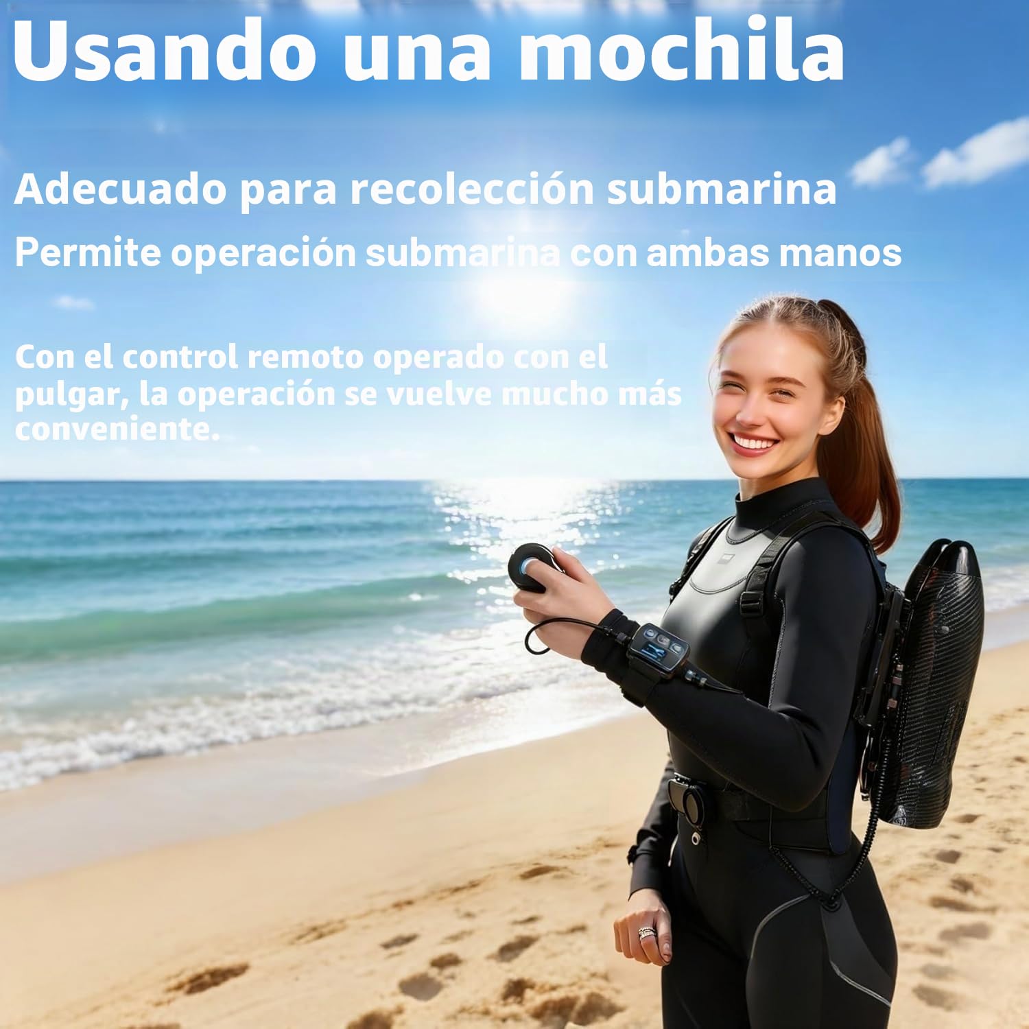 Camolech Aquila Drive CM6-1 - Scooter submarino de batería dual, motor para tabla de remo con 2x4400mAh, propulsor eléctrico de montaje manual/mochila/SUP para buceo, esnórquel en mar, lago y piscina