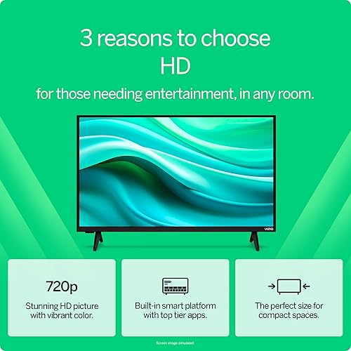 Miniatura 3 de VIZIO Smart TV HD de 32 pulgadas 720p LED con compatibilidad con Alexa, Google Cast integrado, compatible con auriculares Bluetooth (VHD32M-08,