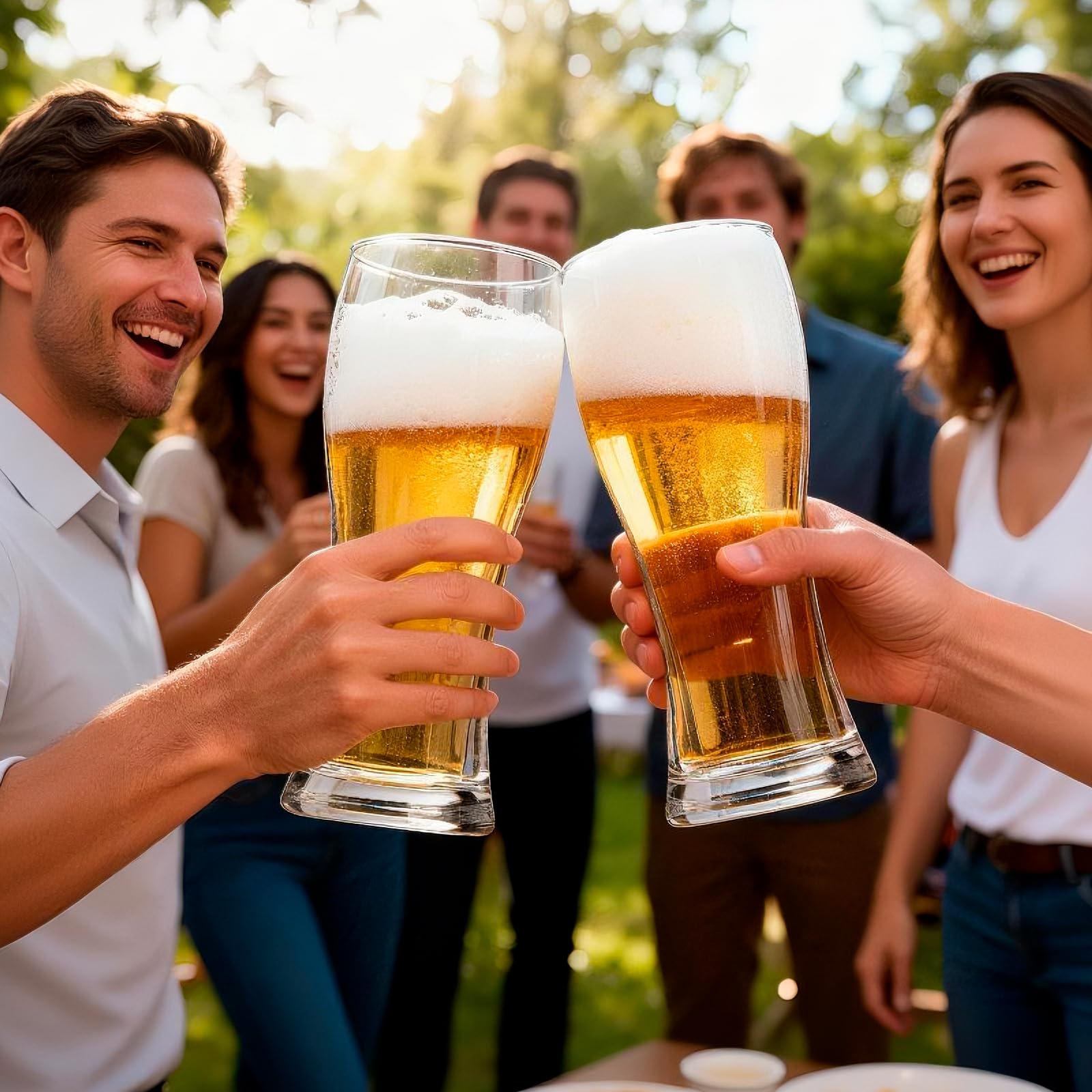 6 unidades 16 oz Pilsner Vasos de cerveza, Bar Glassware, Vasos de beber para el hogar cocina entretenimiento