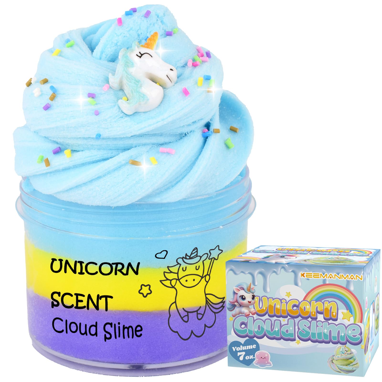 Eenhoorn Wolk Slijm 200g, Geurende Slijm Kit, Speelgoed Kinderen Schattige Preppy Spullen Meisjes Jongens 4-12 Jaar, Verjaardagscadeaus Tienermeisjes, Feestartikelen Schoencadeautjes