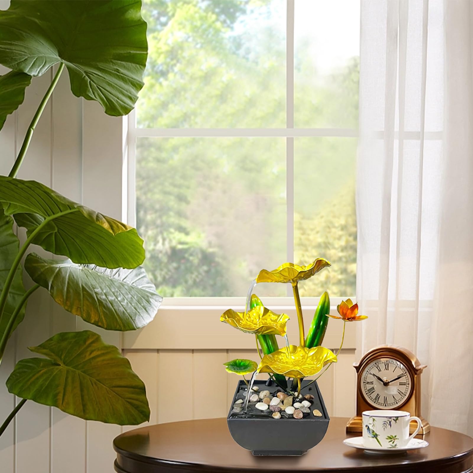 Fontana Da Tavolo Zen Con LED - Decorazione Relax Per Casa E Ufficio, Metallo - Foto 10