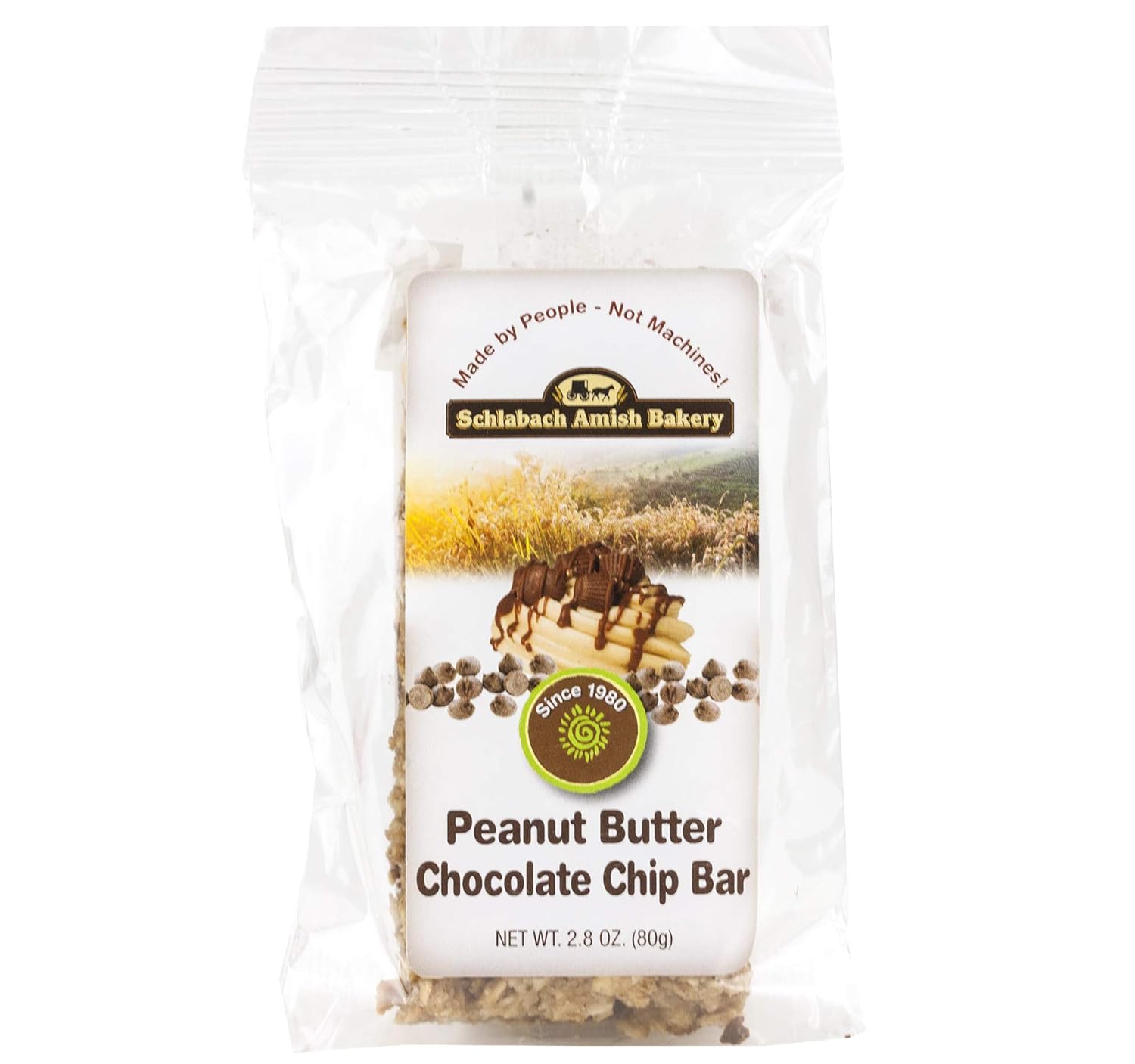 Schlabach Amish Bakery Soft & Chewy Grand-Ola Granola Bars, Case Pack of 12/2.8 oz. Bars (Peanut Butter Chocolate Chip)