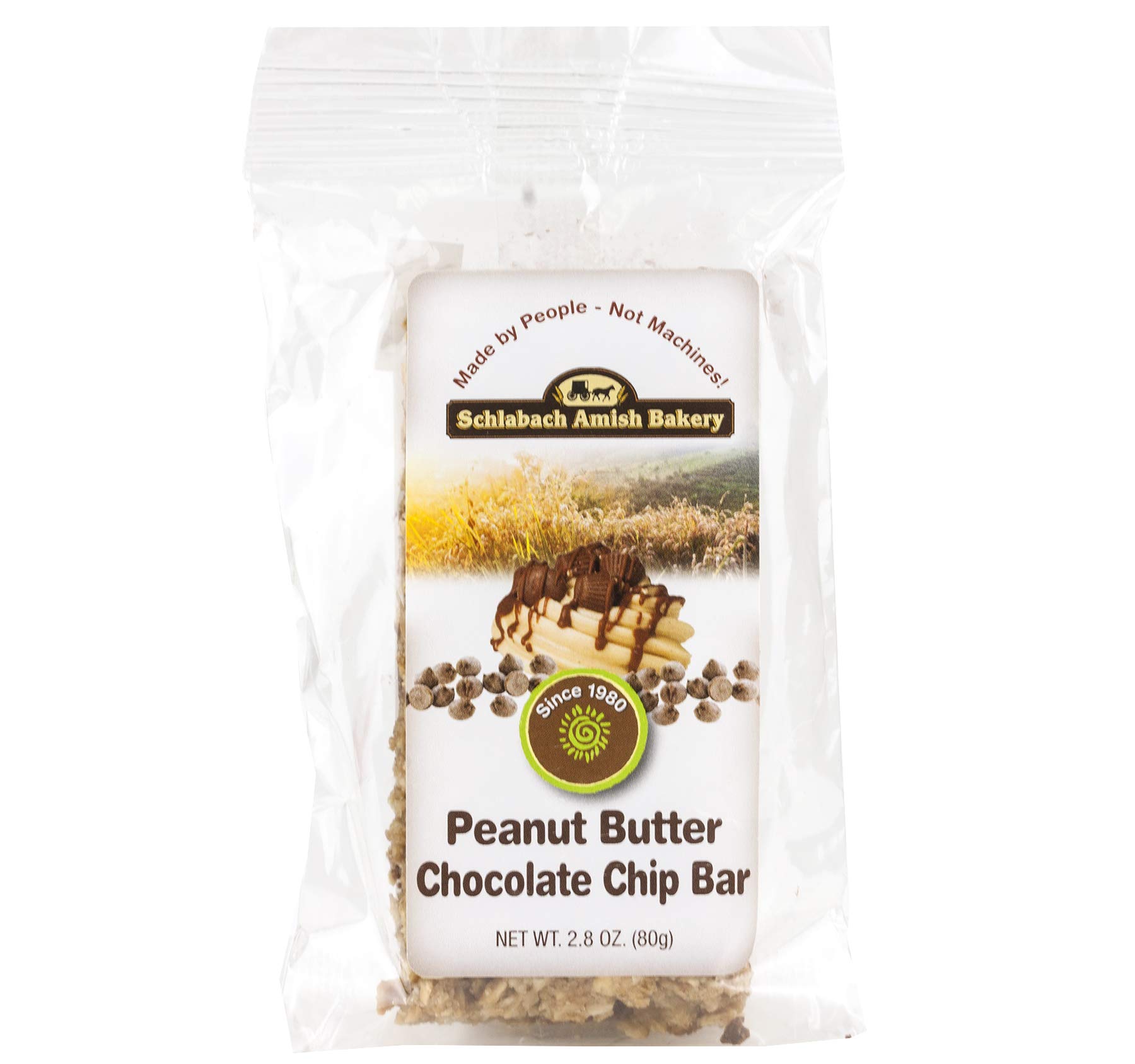 Schlabach Amish Bakery Soft & Chewy Grand-Ola Granola Bars, Case Pack of 12/2.8 oz. Bars (Peanut Butter Chocolate Chip)