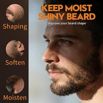 2pcs-Beard Balm for Men, Beard Wax & Moustache Wax 40g, Mens Beard Grooming Balm for Styling All Beard Lengths, Long-Lasting Hold, Natural Shine, Smooths & Conditions Coarse Facial Hair