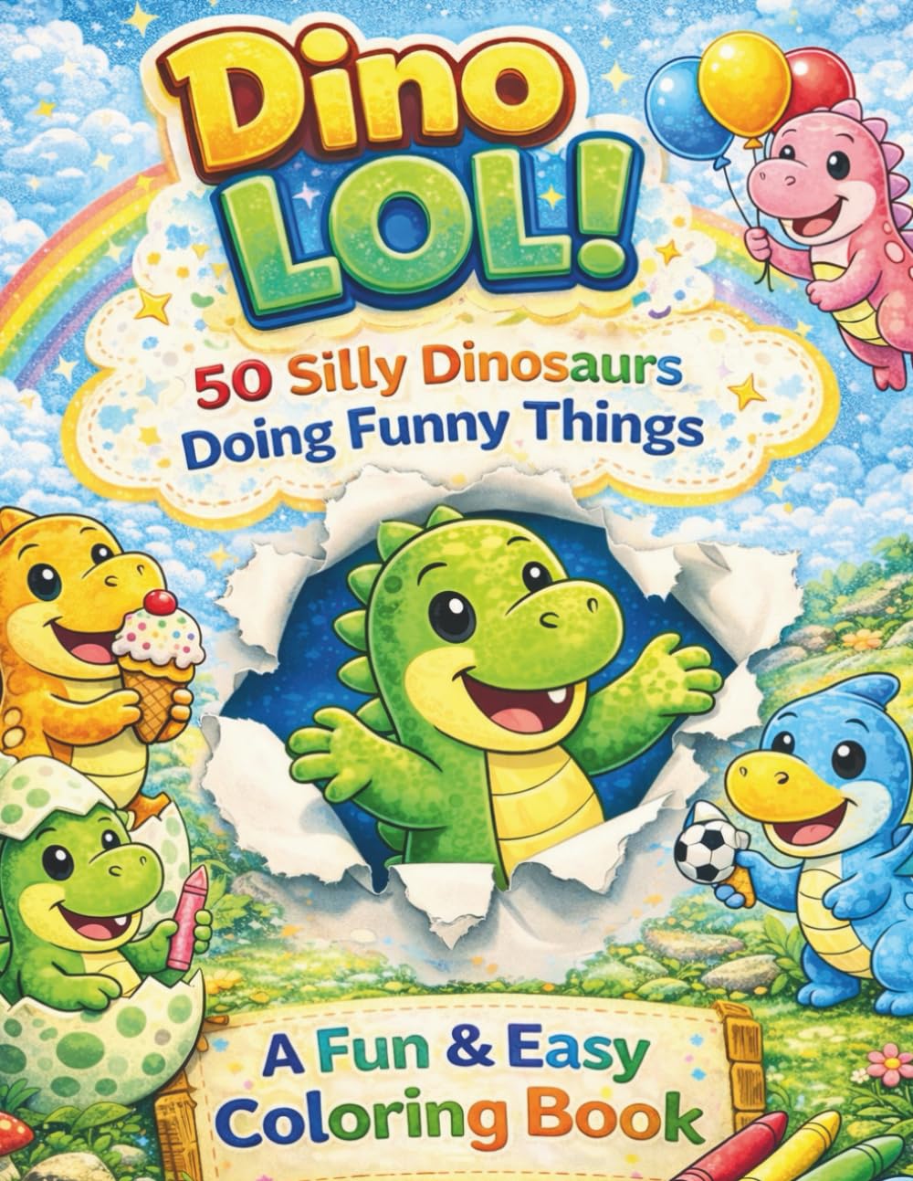 Dinosaur Coloring Book for Kids: Coloring Pages for Kids Featuring Dinosaurs, Games, and Fun Facts to Learn While Coloring! (Color-a-Dino Series)