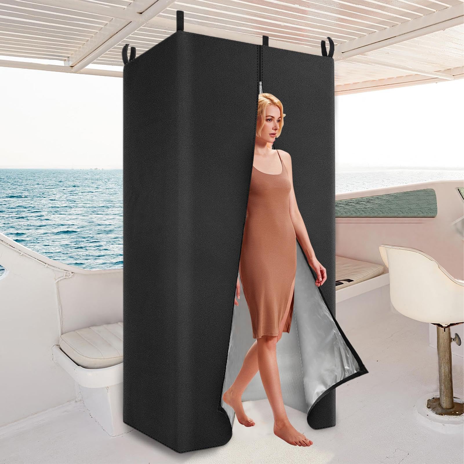 Per Pontone | Privacy per Pontone - Impermeabile Resistente Con Cerniera Per Campeggio Viaggio Spiaggia Lago Fiume Adatto A Donne Uomini Ragazze Adolescenti
