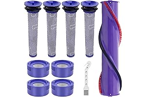 Replacement Filter and Roller Brush for Dyson V8 Animal Vacuum