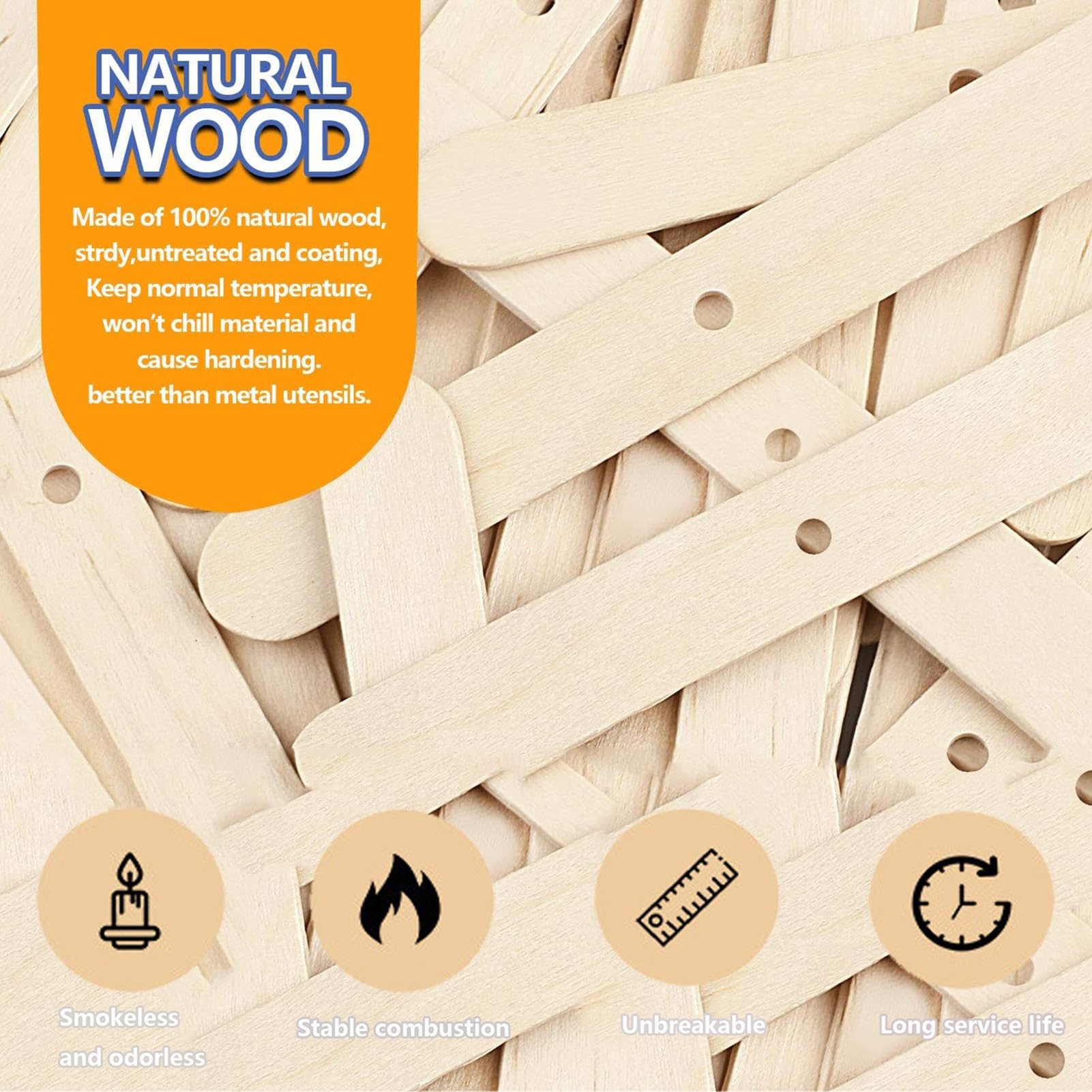 800 Stück Kerzendochthalter, Dochtzentrierwerkzeug aus Holz, für die Kerzenherstellung, Wachsstifte, Clips, Geräte, Bastelbedarf