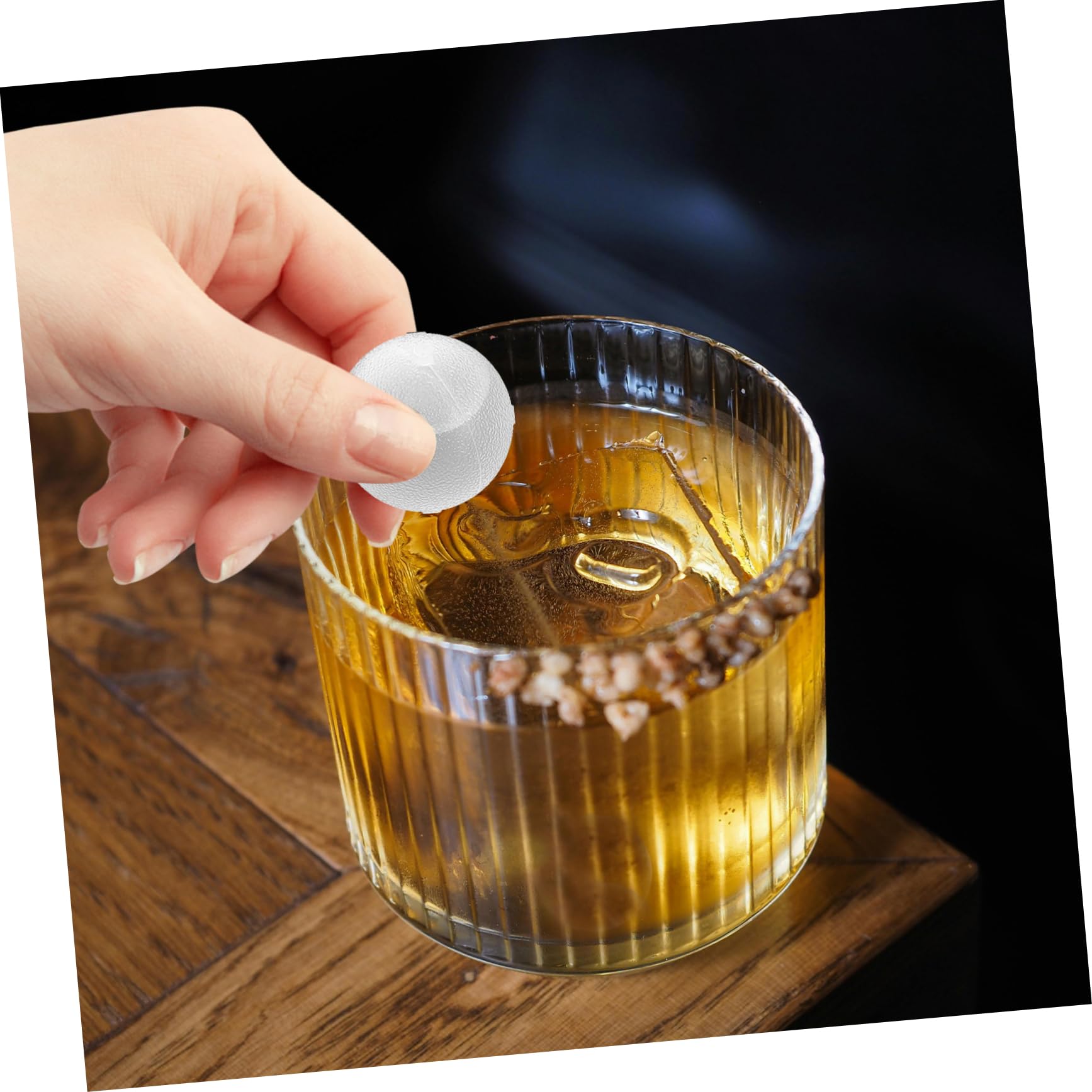 Cubitos y Decorativos de Plástico de Hielo Redondos 24 Reutilizables Fáciles de Almacenar para Whisky y Bebidas para Cenas Íntimas y Barbacoas de Verano