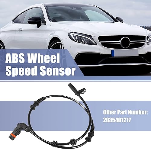 Miniatura 2 de X AUTOHAUX Sensor de velocidad de rueda ABS delantero izquierdo derecho 2035401217 para Mercedes-Benz C280 C350 2006-2007 para Mercedes-Benz C320