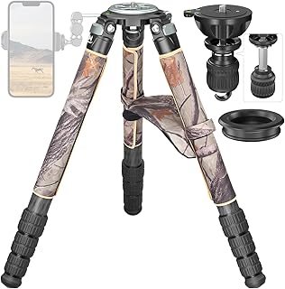 Carbon Fiber Tripod, WEYLLAN LX9G Heavy Duty Camera Tripod with 75mm Bowl Adapter, Bowl Tripod with 40mm Leg Camouflage Sleeve 10-Layer Carbon Fibre, Professional Dslr Camera Tripod for Telephoto Lens