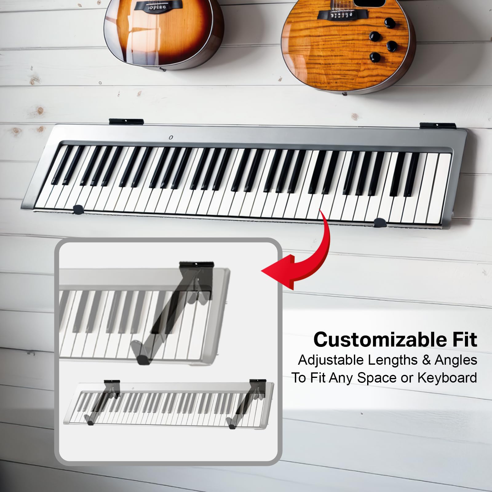 Amazon.co.jp: Victory Display 高耐久スチールスラットウォールピアノ