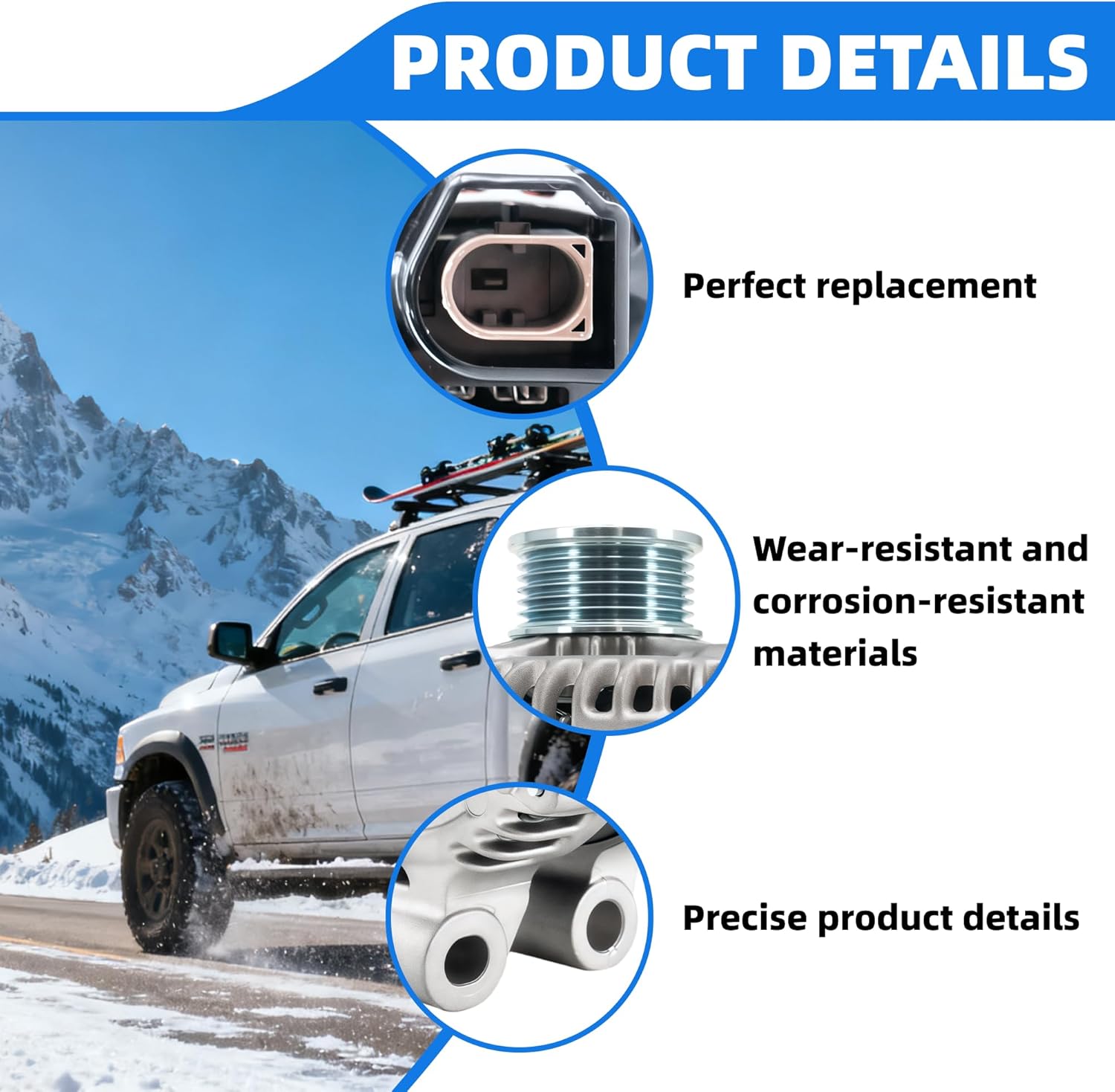 1042105360 Alternator Compatible with Jaguar F-Pace F-Type XE XF XFR 2010, Land Rover LR4 2010, Range Rover 2010-2012, Replacement Alternators 1042105360, 1042101470, 1042105361, 8W83-10300-AB