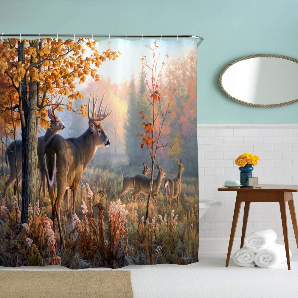 Deer Shower Curtains Curtains & Drapes