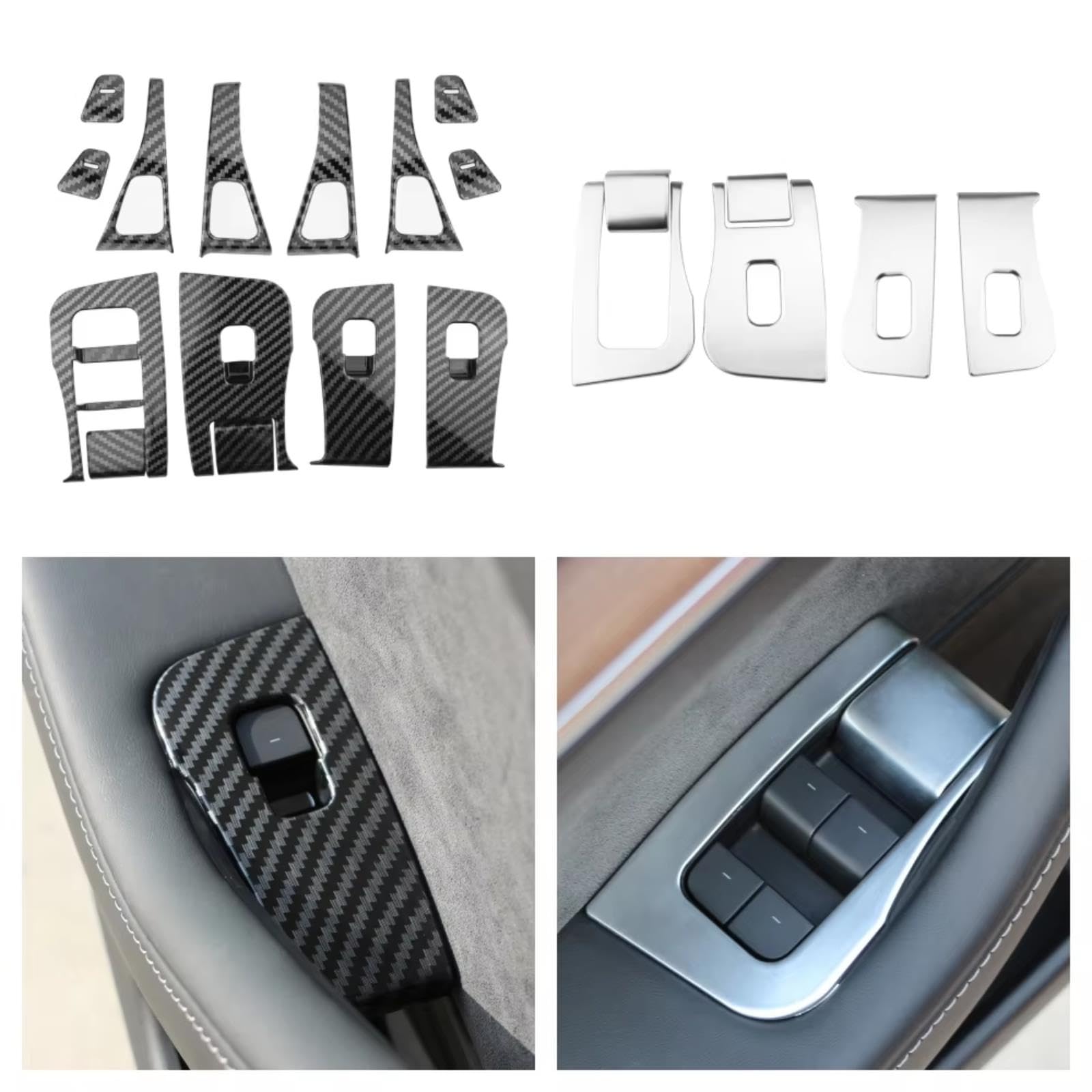 Adesivi Per Pulsanti Auto Per Tesla Modello Y 2020 + LHD Adesivo Auto | Pulsanti Dell'interruttore Sollevatore Finestra Decalcomanie Maniglia Apertura Porta Coperchio Pannello(White)