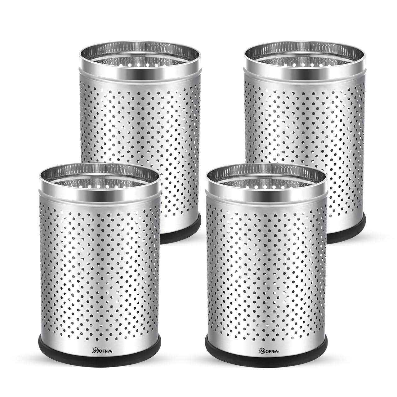 mofna Stainless Steel Perforated Dustbin with Anti-Rust Body