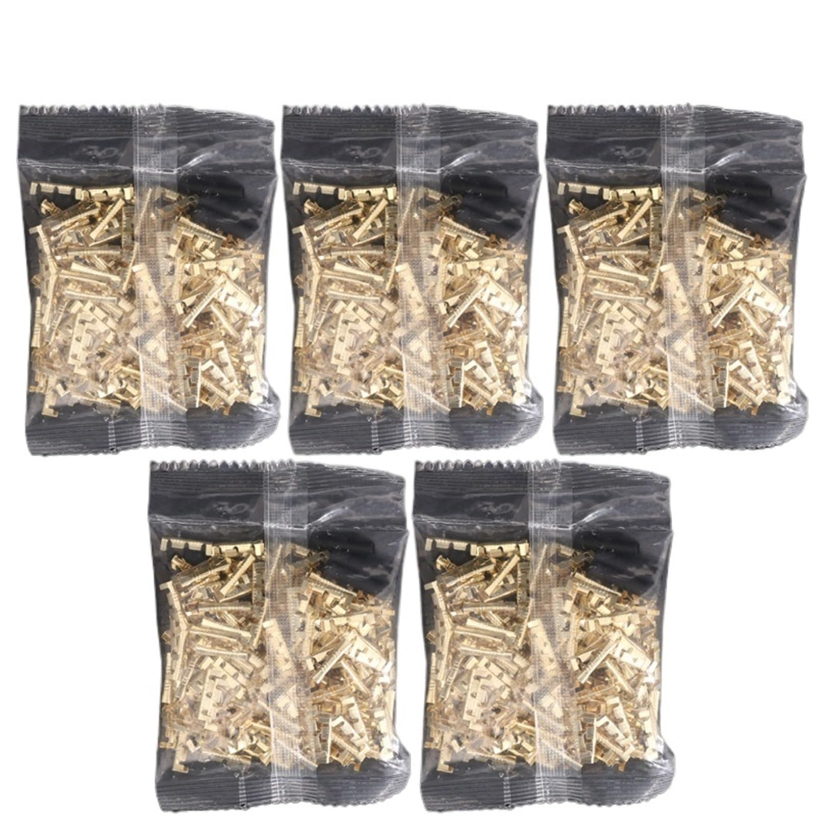 Cosse A Sertir Connecteur De Fil Réparation Électrique, Anneau Connexion Rapide En Cuivre Non Isolé Forme U, Terminal À Sertir(1040pcs (5bag))