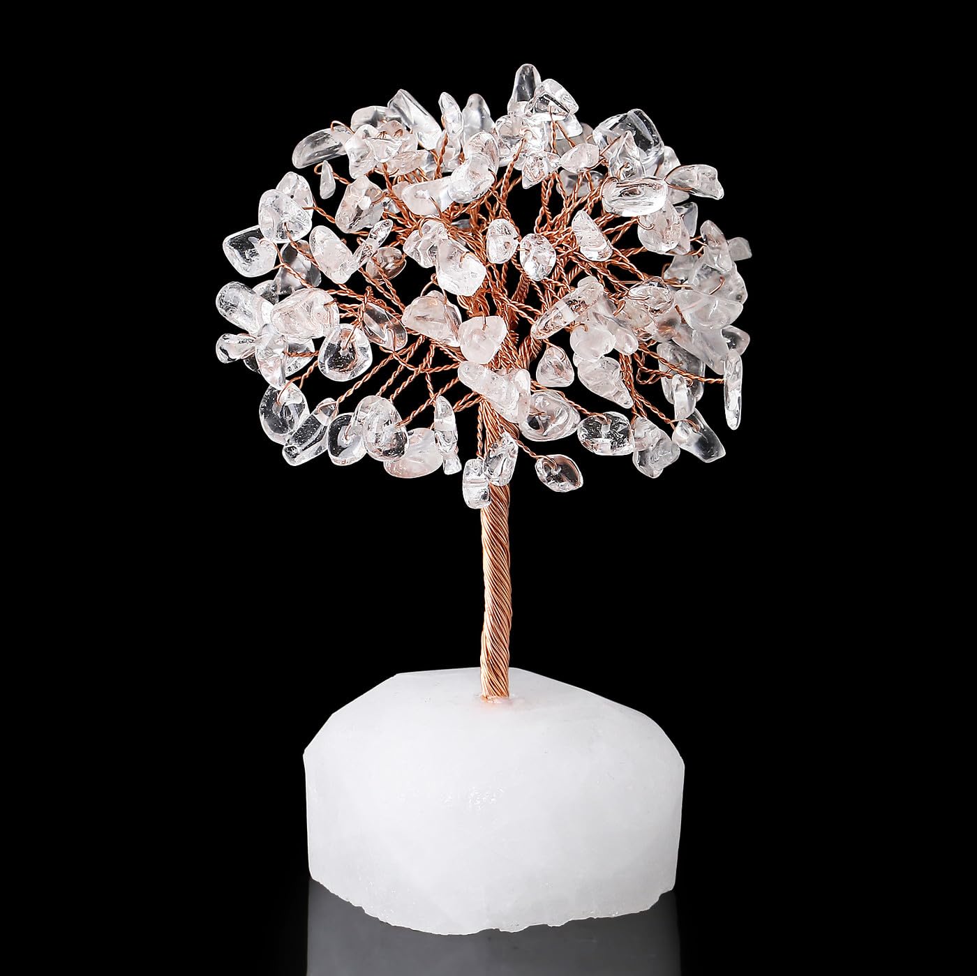 XIANNVXI Clear Quartz Tree Clear Quartz Crystal Tree of Life Healing Crystal Gifts Tumbled Gemstones Tree with Stone Base Reiki Feng Shui Lucky Tree Crystal Gifts