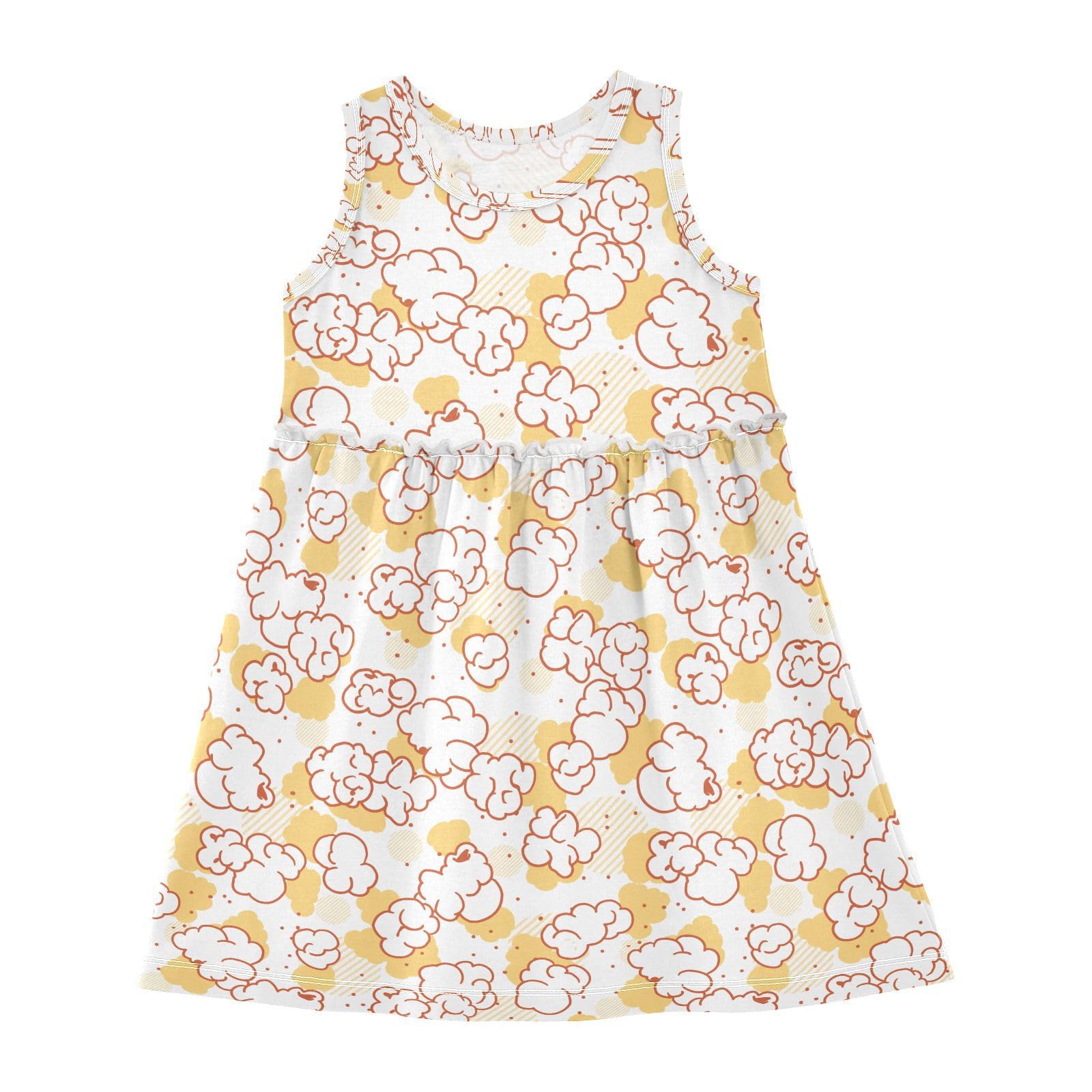 Gugusary Little Girls Dress Toddler Sleeveless Dresses Casual Skater Dress Sundress for Kids 2-8Y