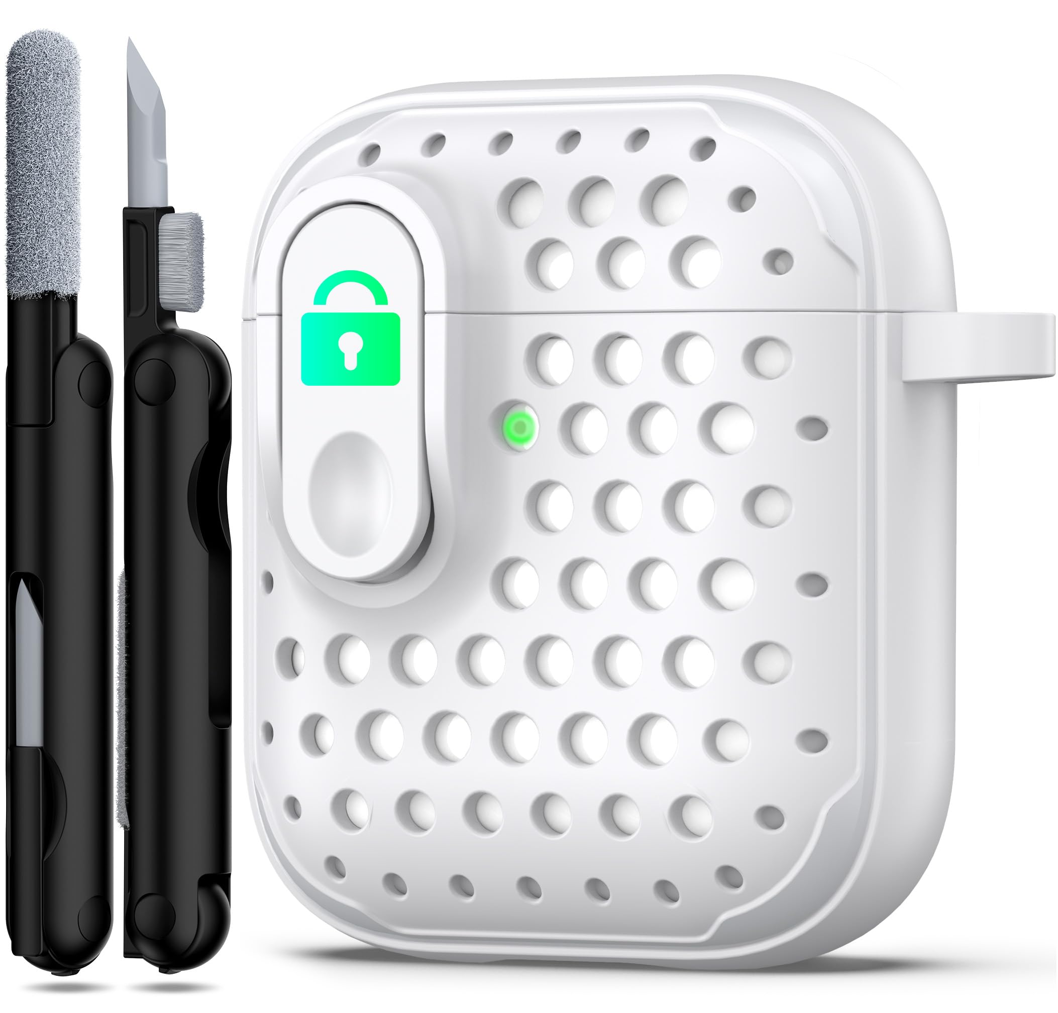 RFUNGUANGO Compatible with Airpods 2nd /1st Case,Automatic Pop-up with Safety Lock Clip, Full Body Shockproof Hard Case with Keychain Compatible with AirPods case,starry sky — view 42
