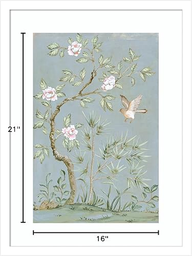 Miniatura 6 de Amanti Art Lienzo enmarcado para pared, 16 x 21 pulgadas, mural de flores de primavera II azul, de Julia Purinton, póster enmarcado para decoración