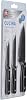 Richardson Sheffield Cucina 3-Piece Knife Starter Set – Black Handles, Stainless Steel Blades – Paring, All-Purpose & Cook’s Knife – Essential Kitchen Cutlery Set