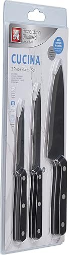 Miniatura 3 de RICHARDSON SHEFFIELD Juego de cuchillos de iniciación Cucina de 3 piezas, color negro