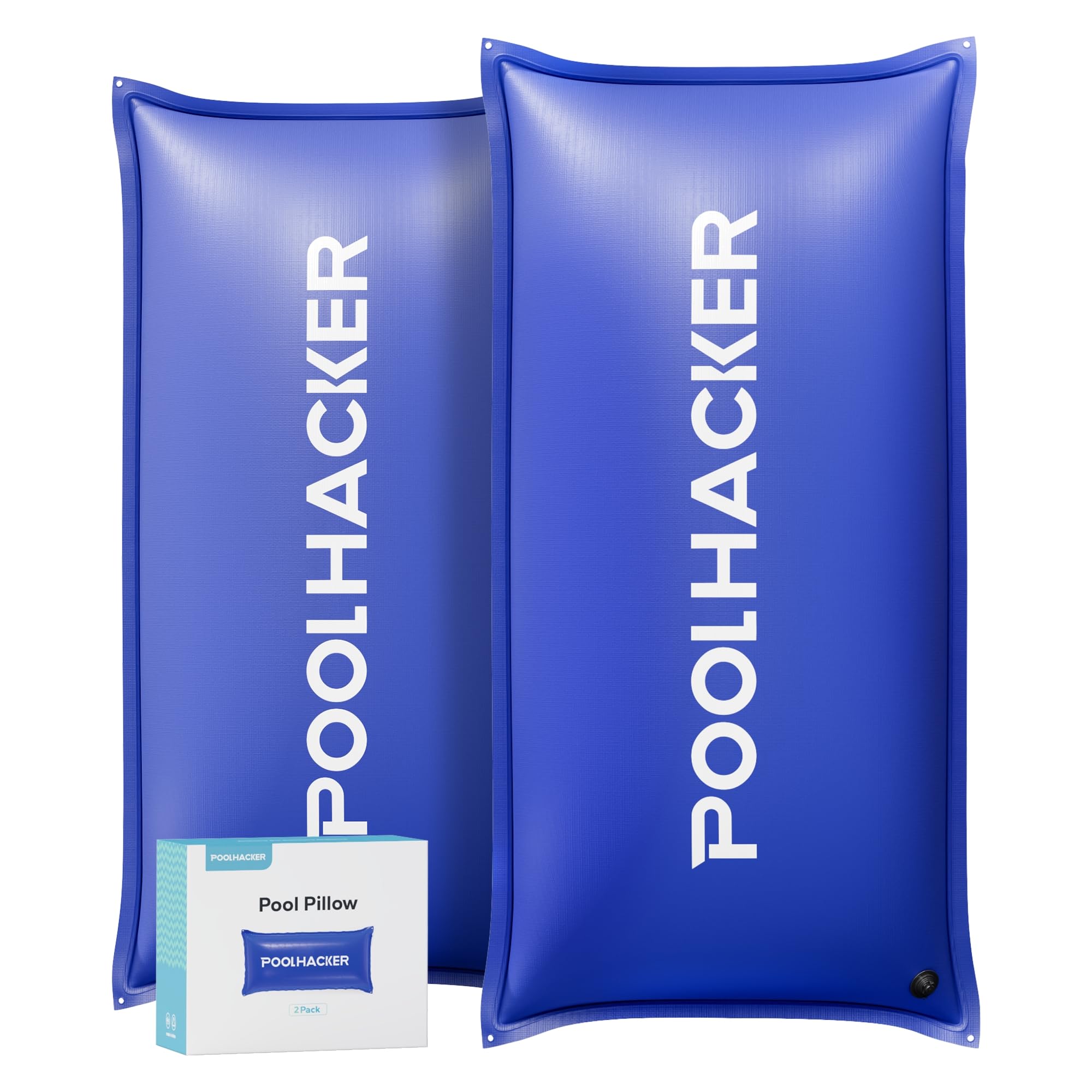 pool pillows for above ground pools, winterizing ice equalizer 0.5mm ultra thick pool cover air pillow for winter, pool closing kit for above-ground swimming pool (winter blue, 4x8 2p)