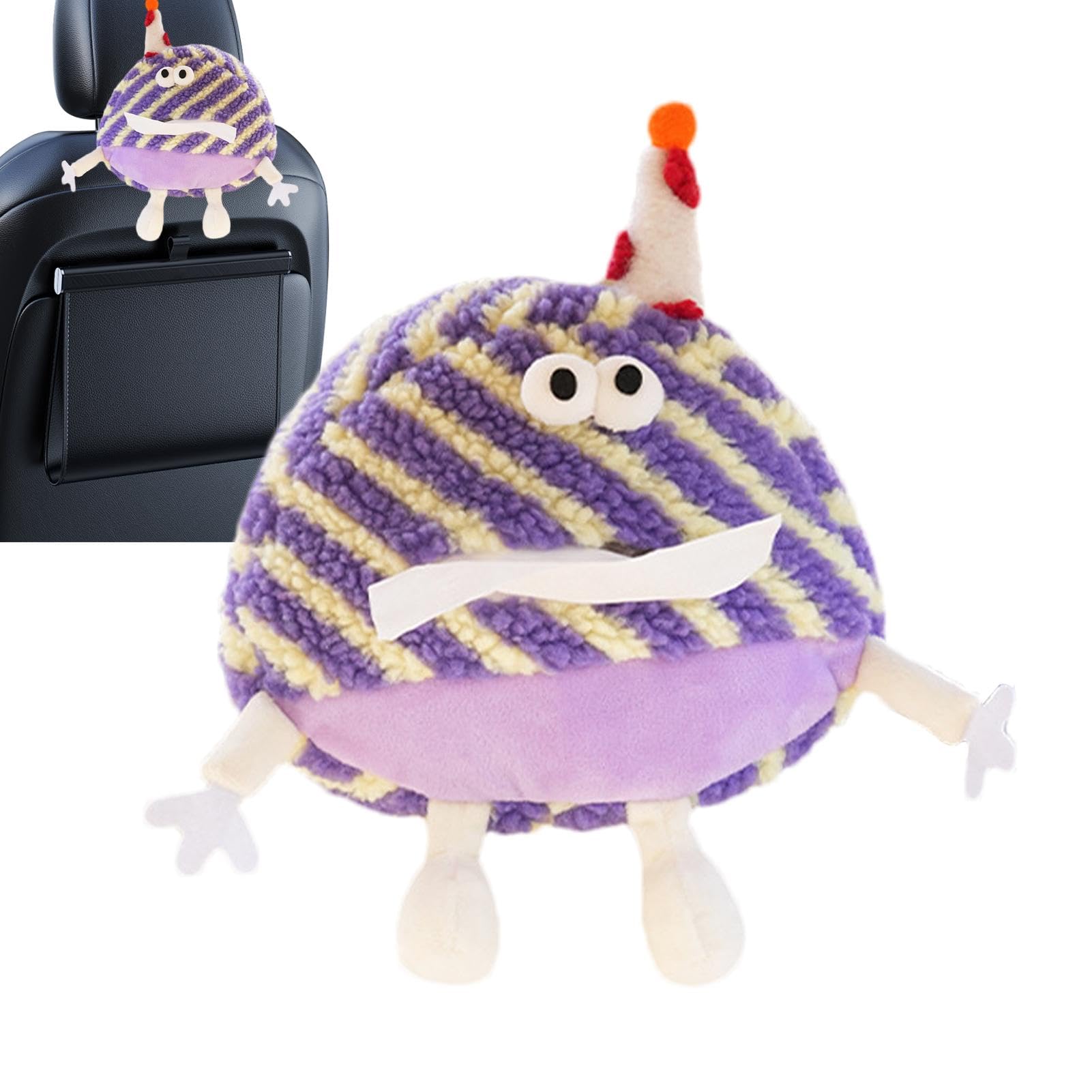 Car Napkin Holder, Cute Cartoon Pattern Car Tissue Box