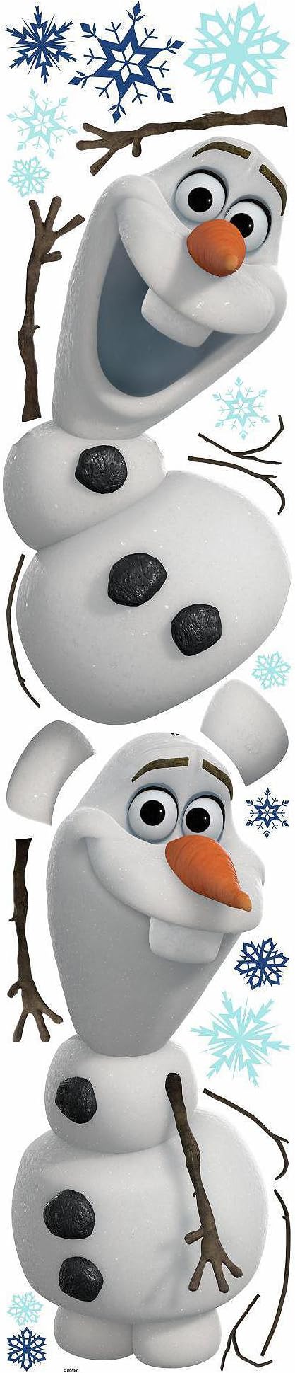 amazon com wall frozen stick peel decals giant disney olaf pack stickers includes 25 peel and stick decals these decals leave behind no sticky residue easy to handle and fun to use for