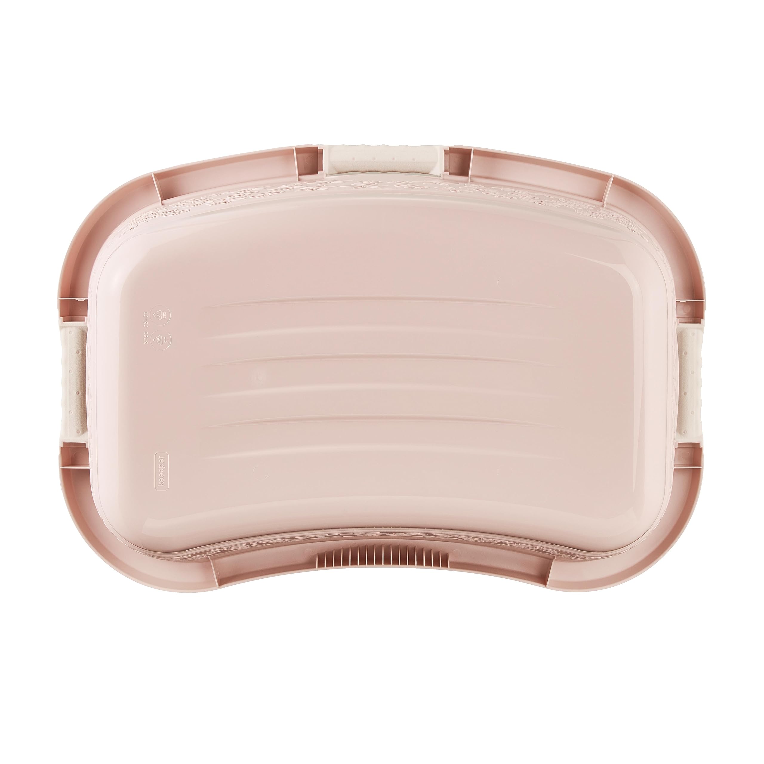 keeeper Cesta per il Bucato Ergonomica con Decorazione Permeabile all'Aria, Morbidi Manici Antiscivolo, 50 L, Lasse, Nordic Pink (Rosa)