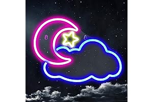 Moon Cloud Neon Signs: Starry Nighttime Décor for Your Abode