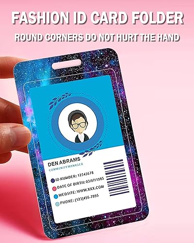 Miniatura 6 de BLOCIT Portatarjetas con cordón, portatarjetas de identificación de moda con cordones retráctiles, clip de fibra suave de metal, hebilla resistente