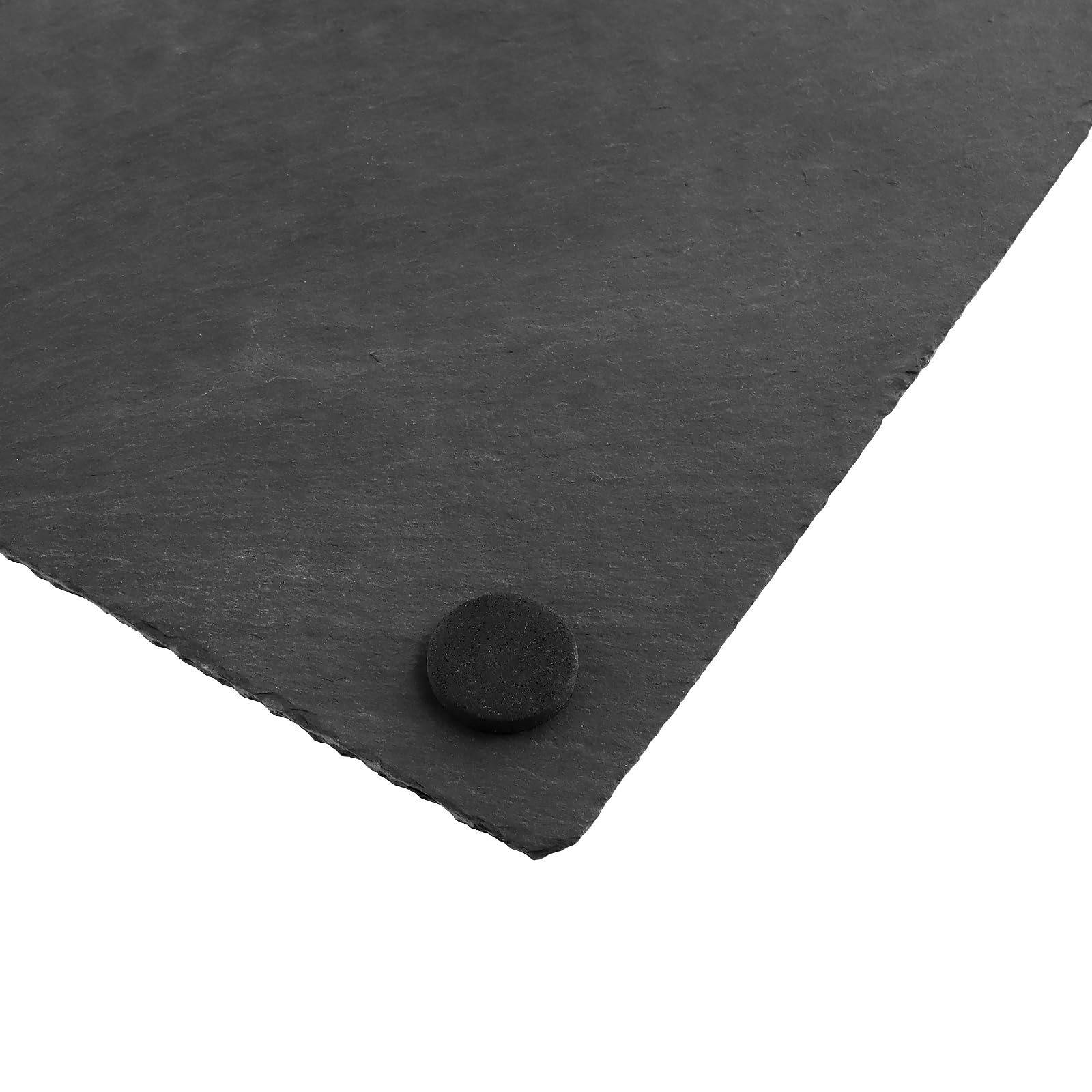 PINGEUI Lot de 8 planches à fromage rectangulaires en ardoise noire, assiettes individuelles en pierre pour table basse, table en bois, décoration d'intérieur, bar