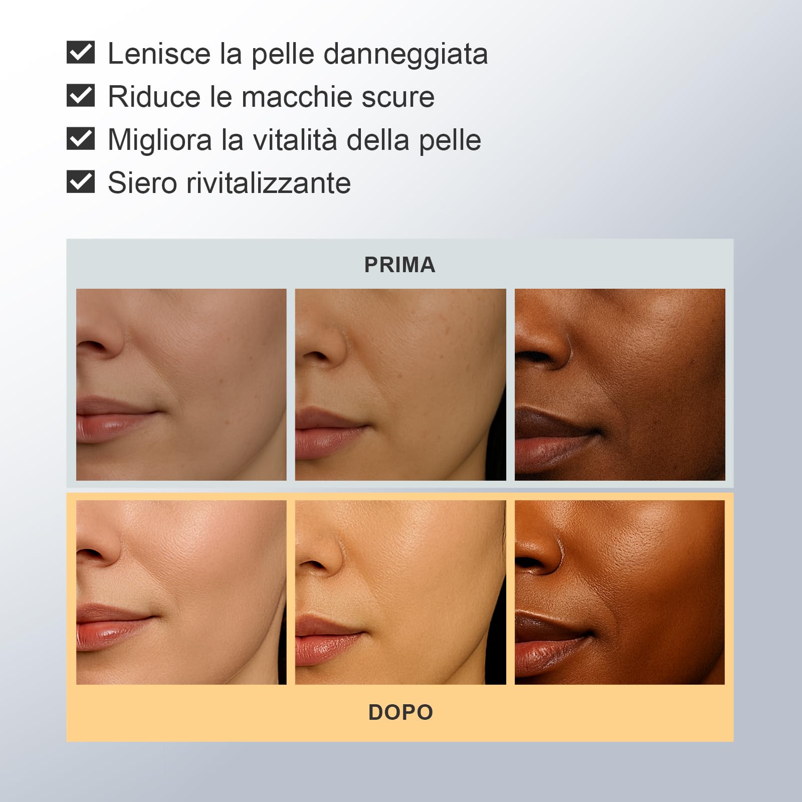 Siero Viso 100ml con 98% Bava di Lumaca, Niacinamide e Acido Ialuronico, Antirughe, Antimacchie Illuminante, e Antietà, si Assorbe Rapidamente dalla Pelle