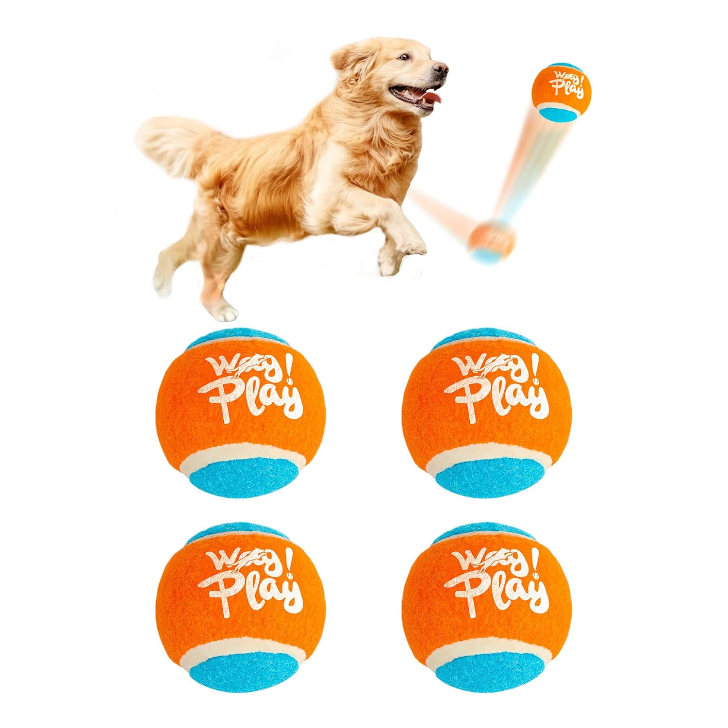 ALL FOR PAWS Tennis Balls Dog Toy 2 5 Inch Pet Safe Fetch Balls for Dogs 20-60 lbs