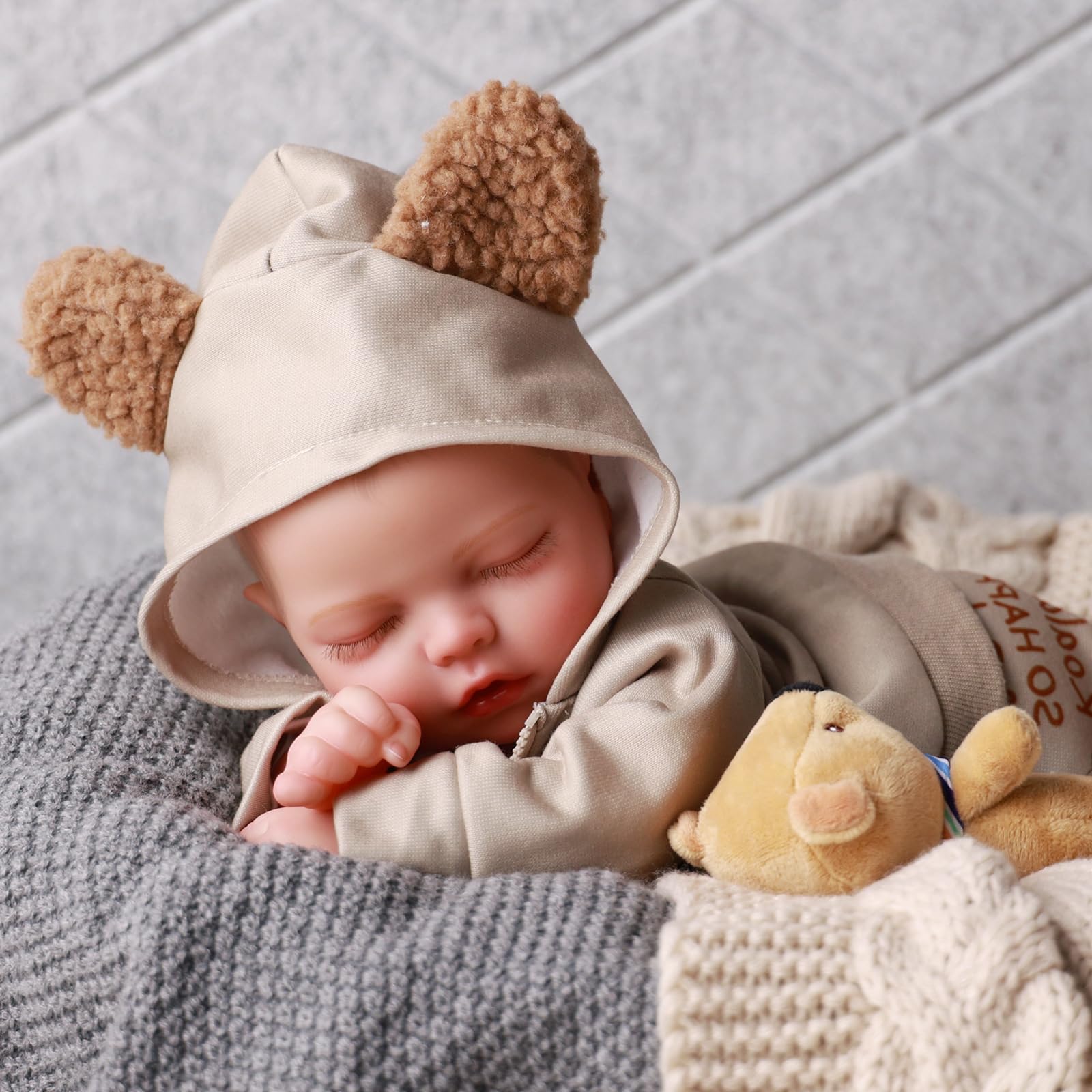 BABESIDE Reborn Puppe Junge – 17 Zoll Realistische Babypuppe mit Weichem Stoffkörper, Lebensechtes Neugeborenen-Baby, mit Kleidung & Zubehör, Kinder ab 3 Jahren
