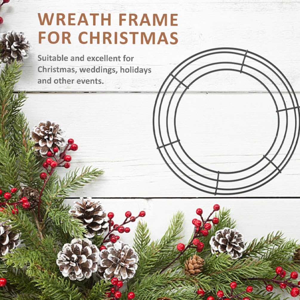 10 Stück Metall-Blumenkranzrahmen Grüner Drahtkranz Für Weihnachten Drahtkranzringe Für Weihnachtsdekoration Hochzeit Valentinstag Garten Zuhause Party-Dekorationen (29 5 cm).