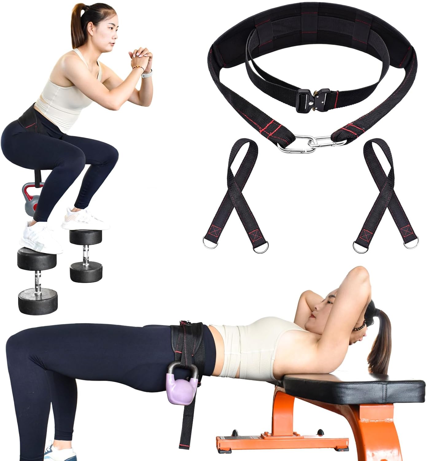 XonyiCos Hip Thrust Belt, Gym Hip Bridge Belt, Family