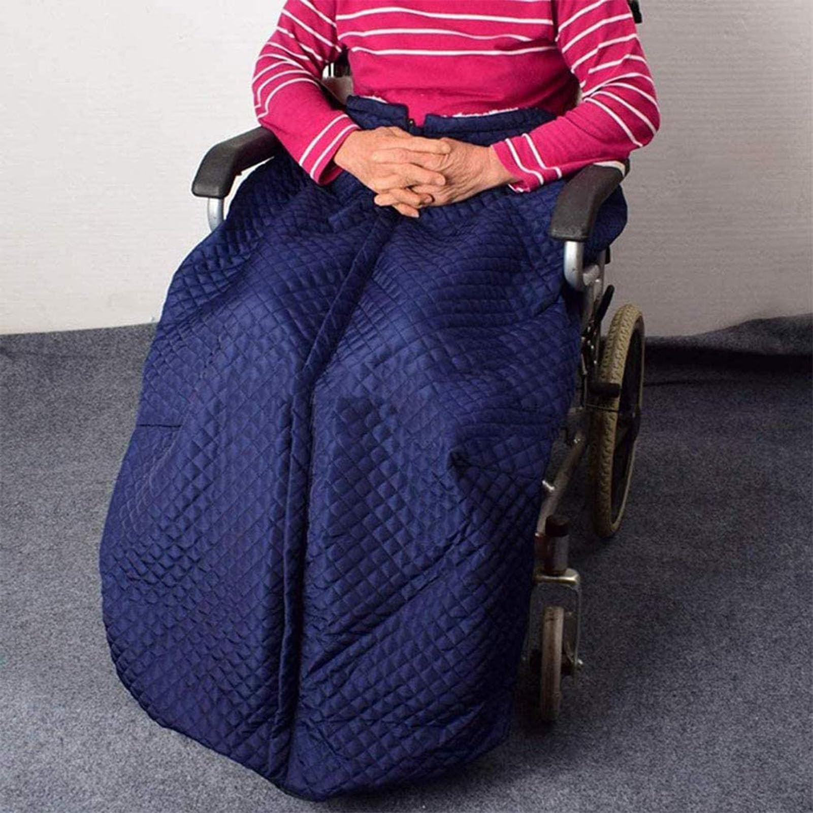 Funda para Silla de Ruedas, Manta de Invierno para Silla de Ruedas para Adultos con Cremallera, Fundas Cálidas para Piernas Y Parte Inferior del Cuerpo